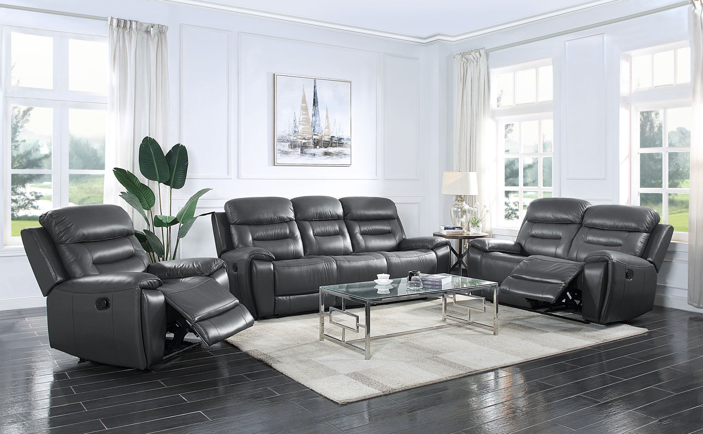 ACME Lamruil Loveseat Gray Top Grain Leather