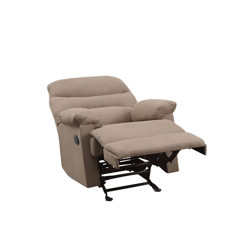 ACME Arcadia Glider Recliner Light Brown Microfiber