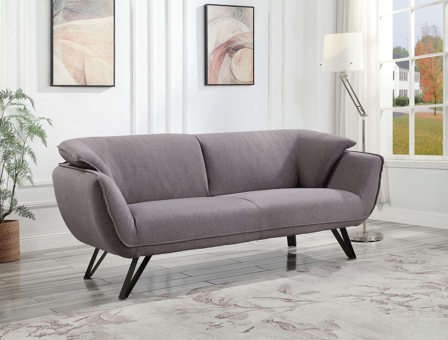 Acme Gray Linen Dalya Sofa