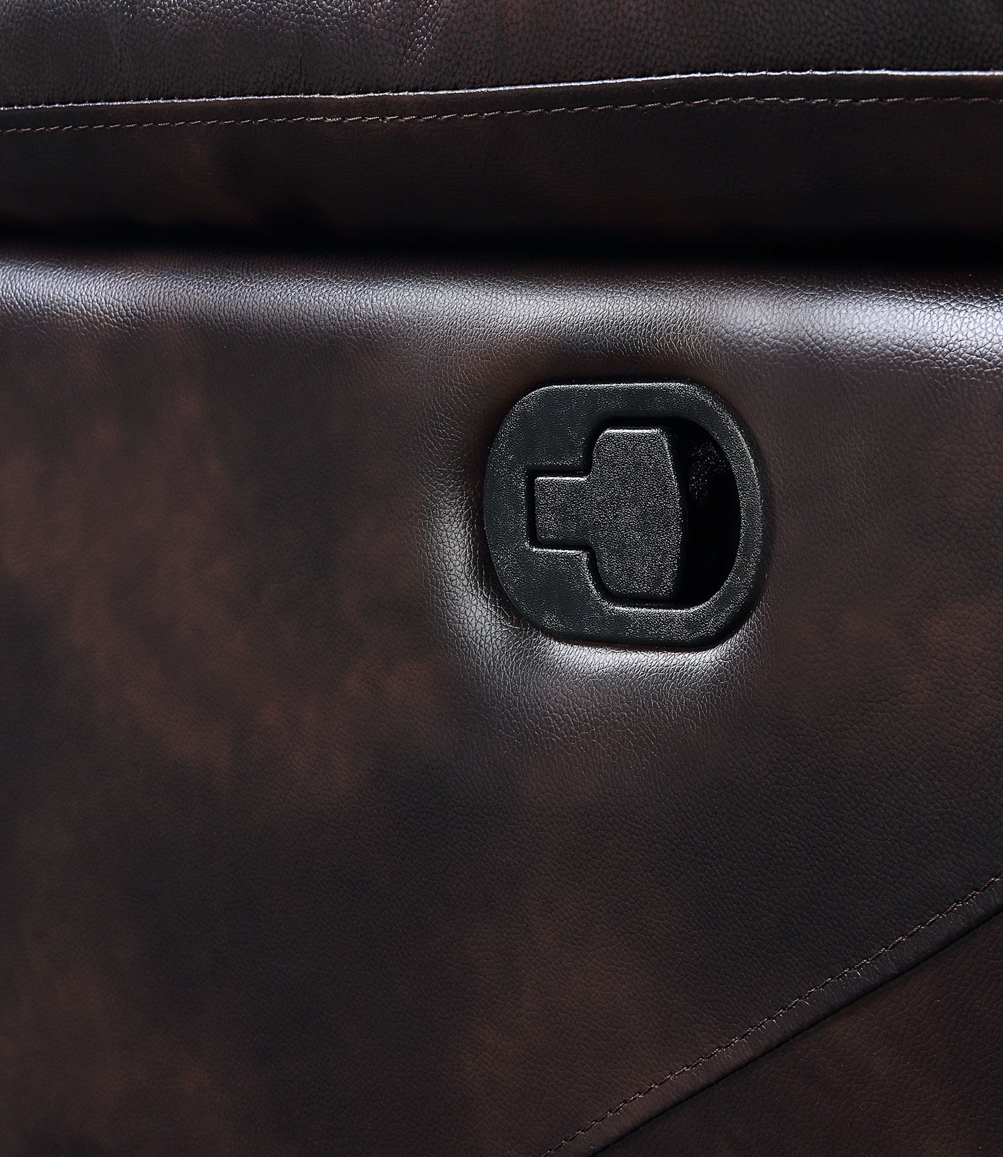 Acme Perfiel Motion Sofa in 2 Tone Dark Brown Top Grain Leather