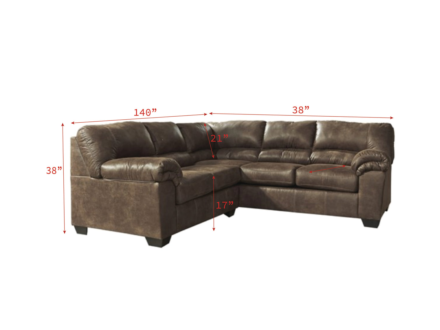 Ashley Furniture Bladen Contemporary Coffee 2pc Sectional With RAF Sofa