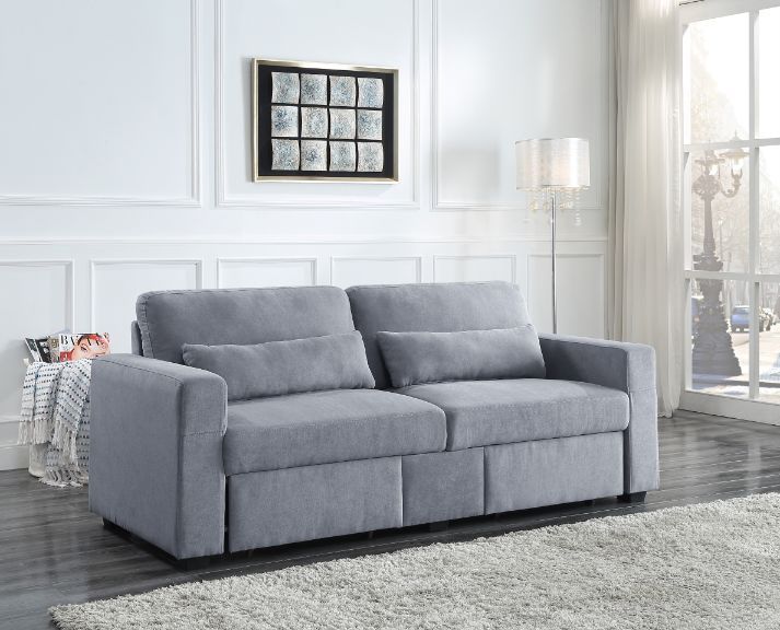 Acme Gray Linen Rogyne Sofa  Furniture