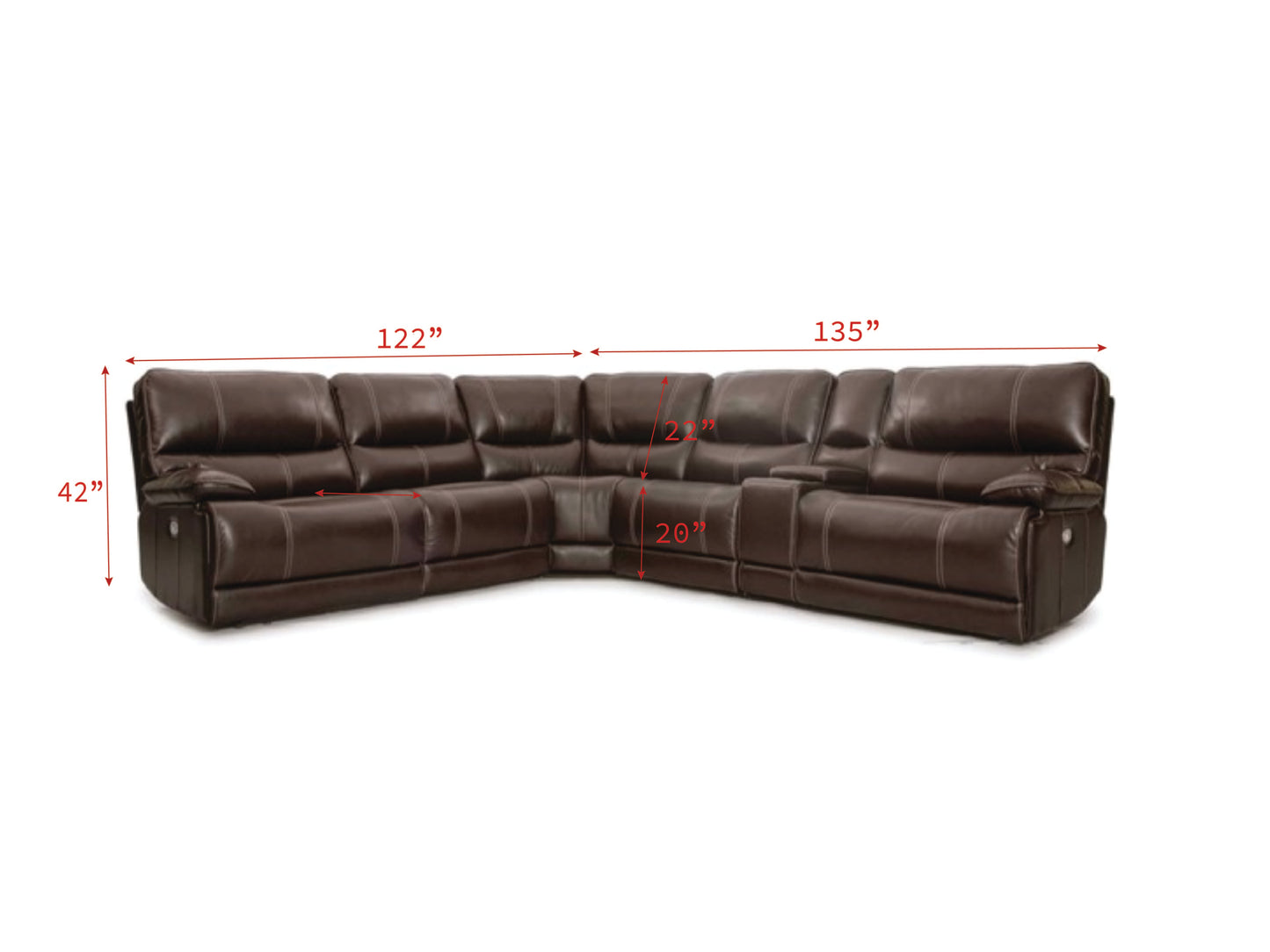 Parker House Shelby Cabrera Cocoa Power Modular Sectional