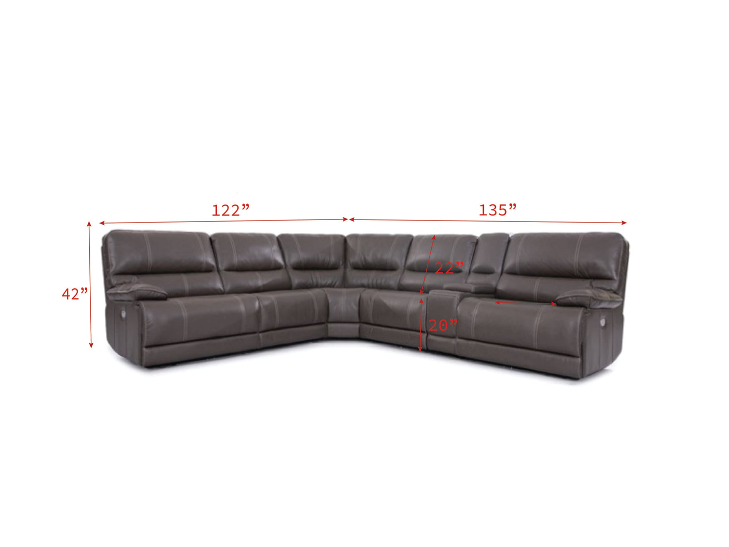 Parker House Shelby Cabrera Haze Power Modular Sectional