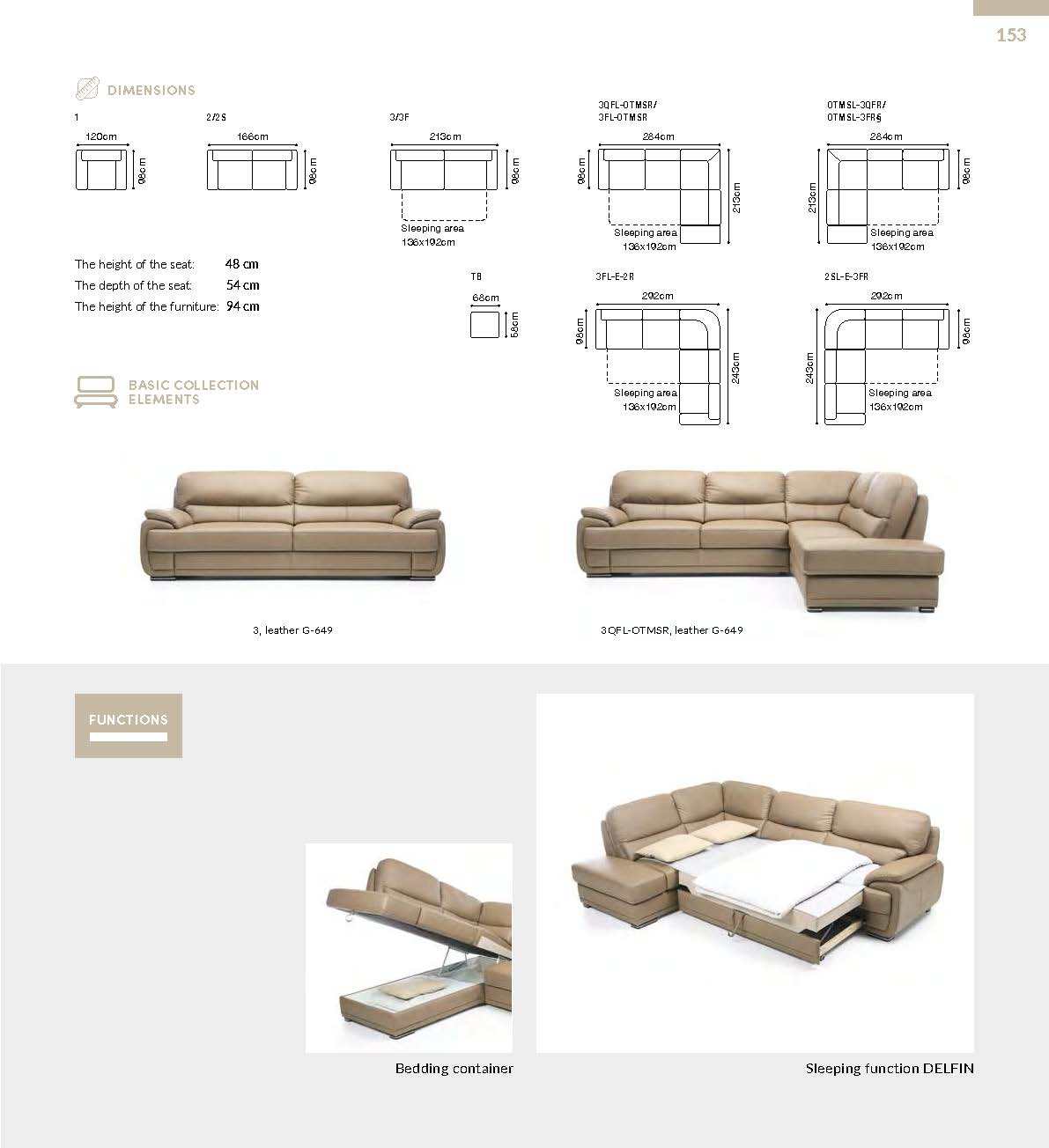 ESF Argento Sectional with Bed and Storage SET
