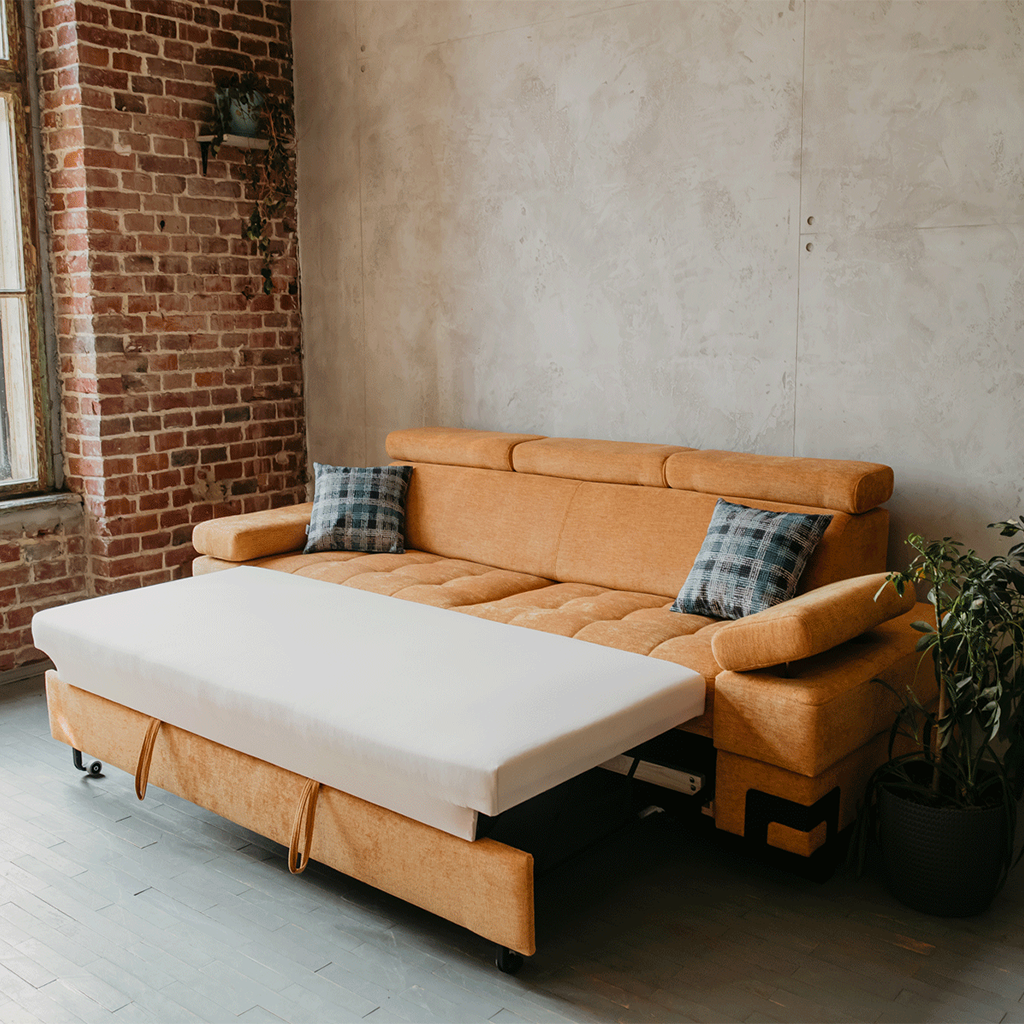 ESF Garda Orange Fabric Sofa Bed