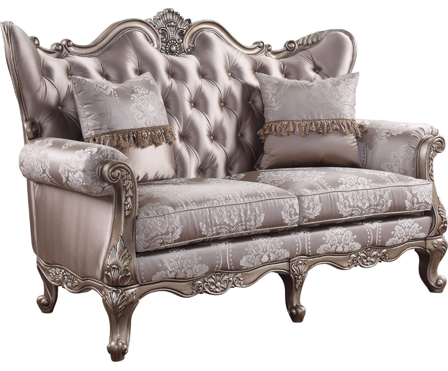 Acme Furniture Jayceon Champagne Loveseat with 2 Pillows