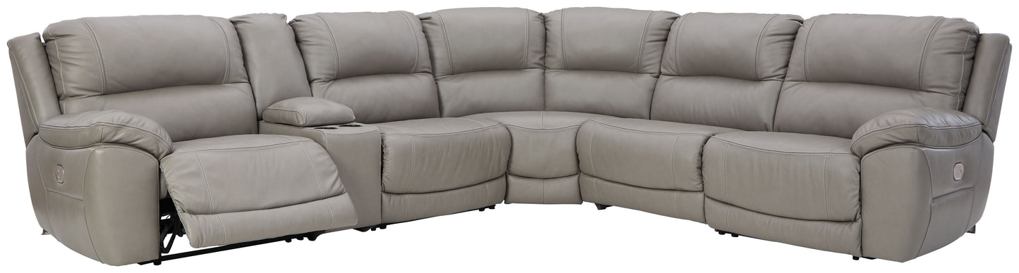 Ashley Furniture Dunleith Gray 6pc Power Reclining Sectional