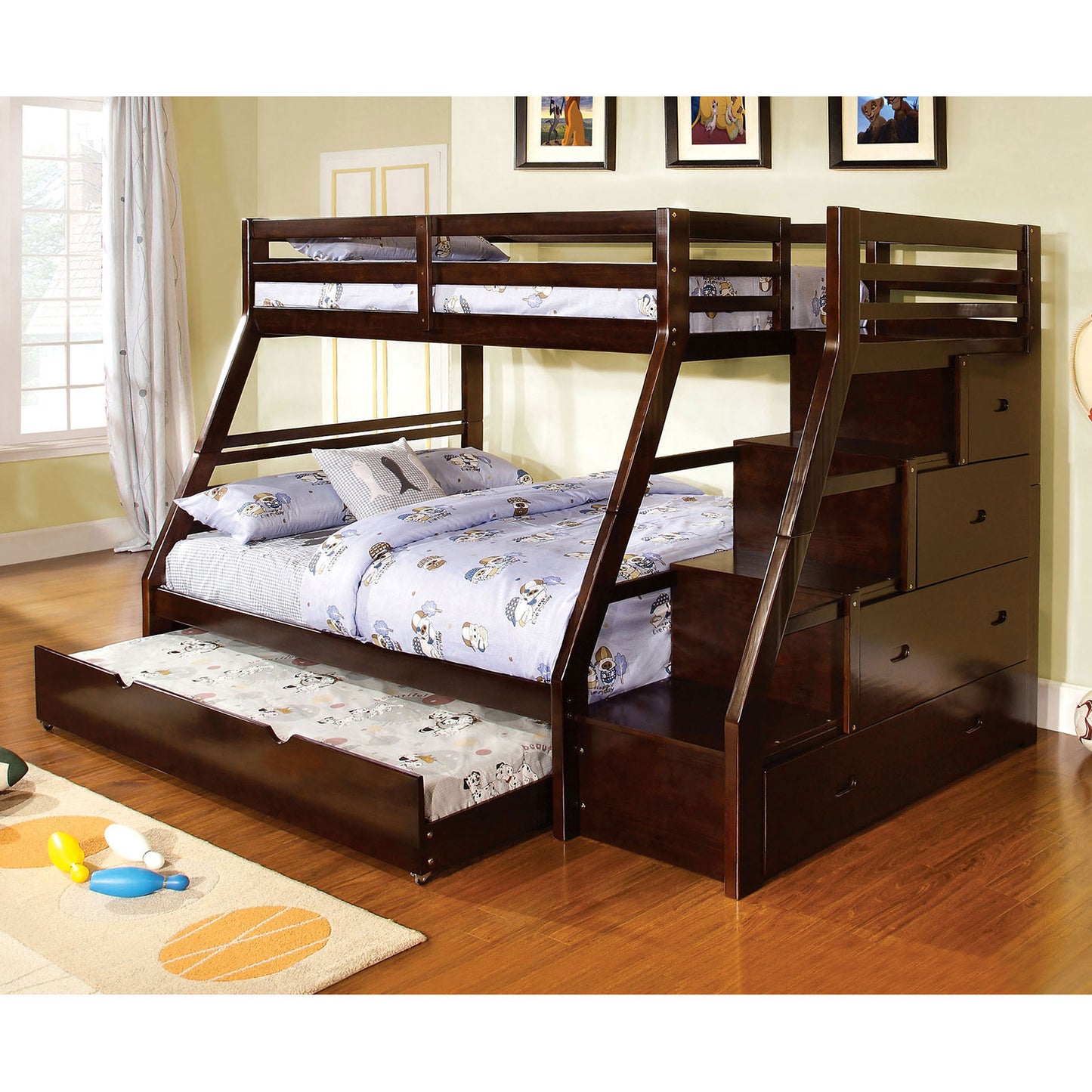 Ellington Dark Walnut Twin/Full Bunk Bed image