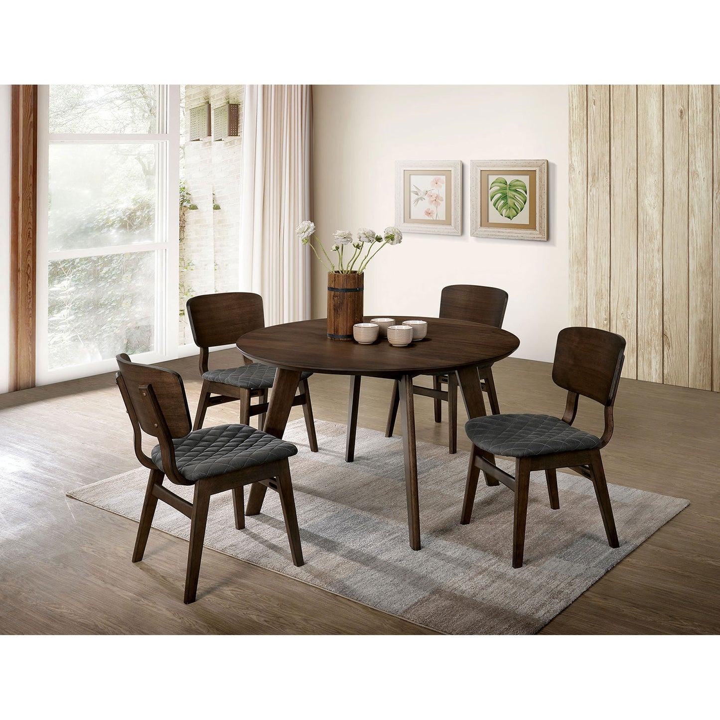 Shayna Gray Walnut 5 Pc. Dining Table Set image