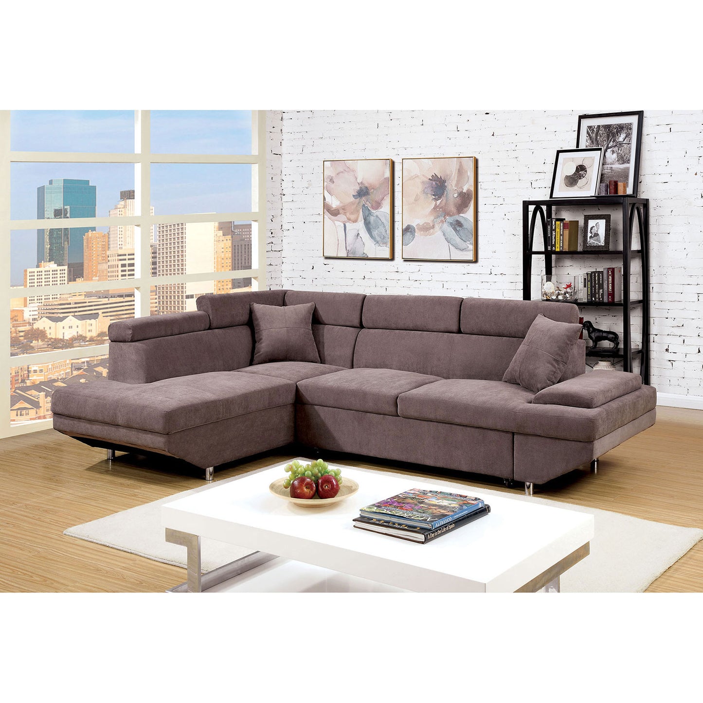 Foreman Brown Sectional, Brown image