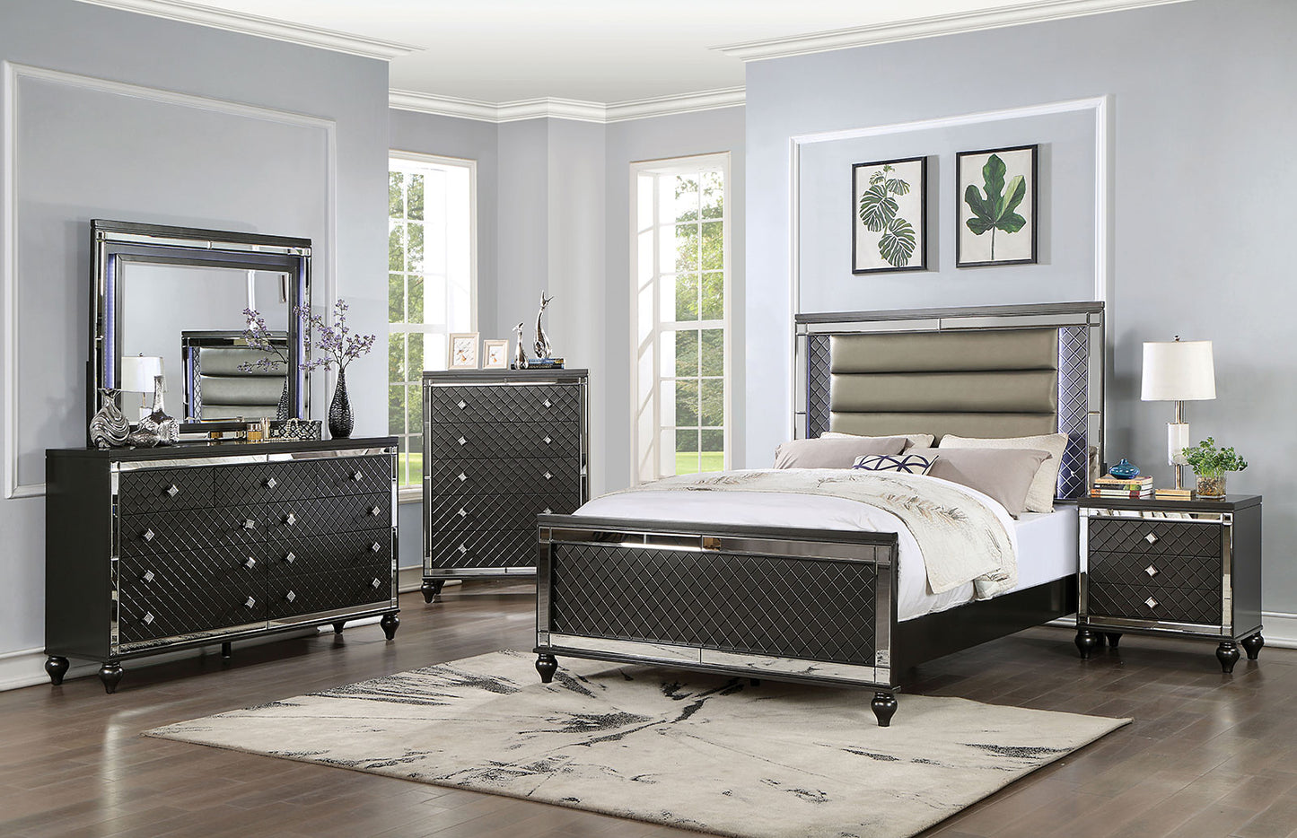 CALANDRIA 5 Pc. Queen Bedroom Set w/ Chest image