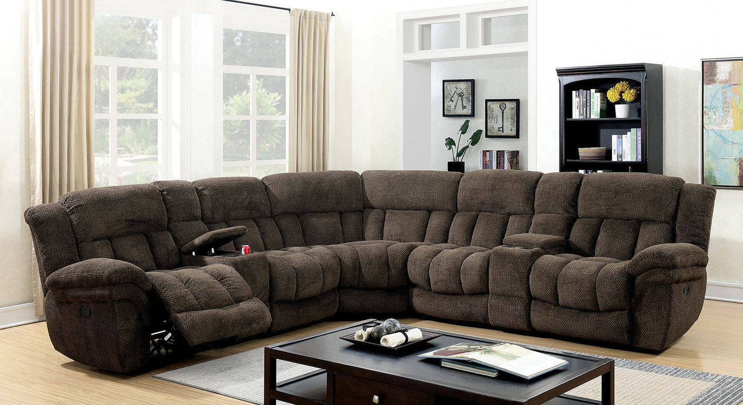 Furniture Of America Irene Brown Sectional