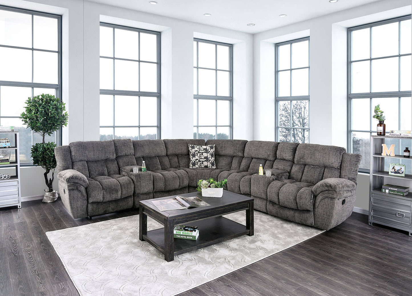 Furniture Of America Irene Gray Sectional