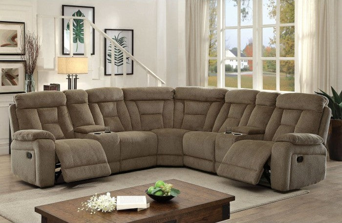 Furniture of America Maybell Mocha Sectional