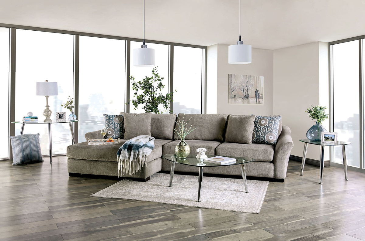 Furniture of America Sigge Light Gray Sectional