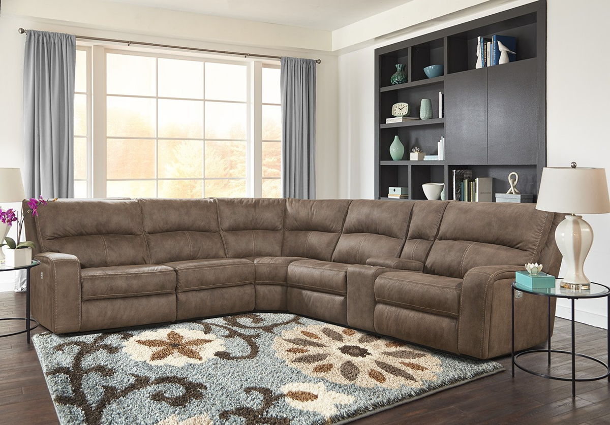 Parker House Polaris Kahlua Modular Power 6pc Reclining Sectional