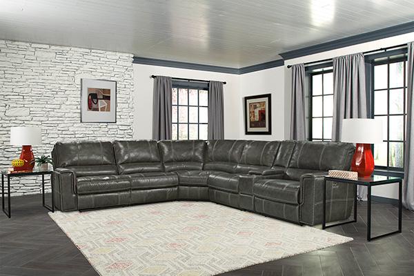 Parker House Salinger Twilight Modular Power 6pc Reclining Sectional