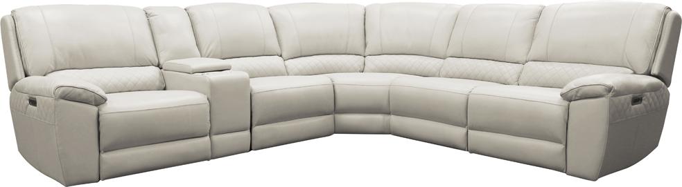 Parker House Scott Alabaster Modular Power 6pc Reclining Sectional