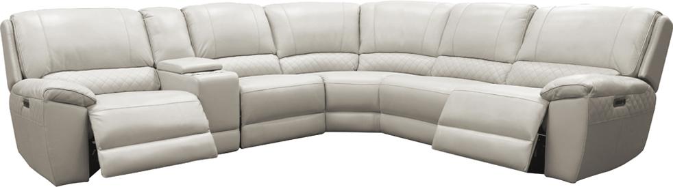 Parker House Scott Alabaster Modular Power 6pc Reclining Sectional