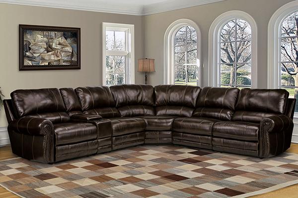 Parker House Thurston Havana Modular Power 6pc Reclining Sectional