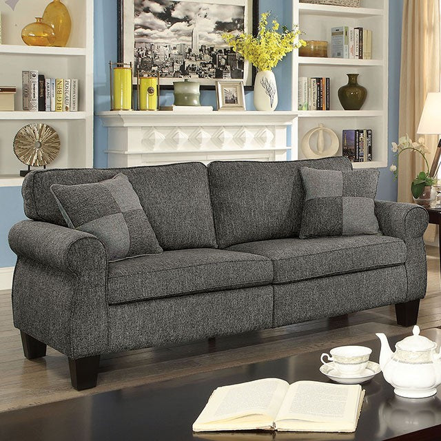 Furniture of America RHIAN SOFA Movable Armless Chair & Pillows Included Sectional Option Available