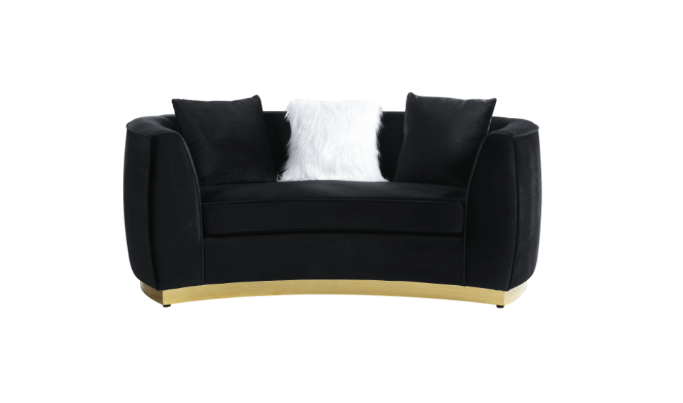 ACME Achelle Loveseat Black Velvet