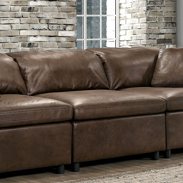 Furniture of America TAMERA SOFA Pillows Included & Cushioned Arms Box Cushioned Seats