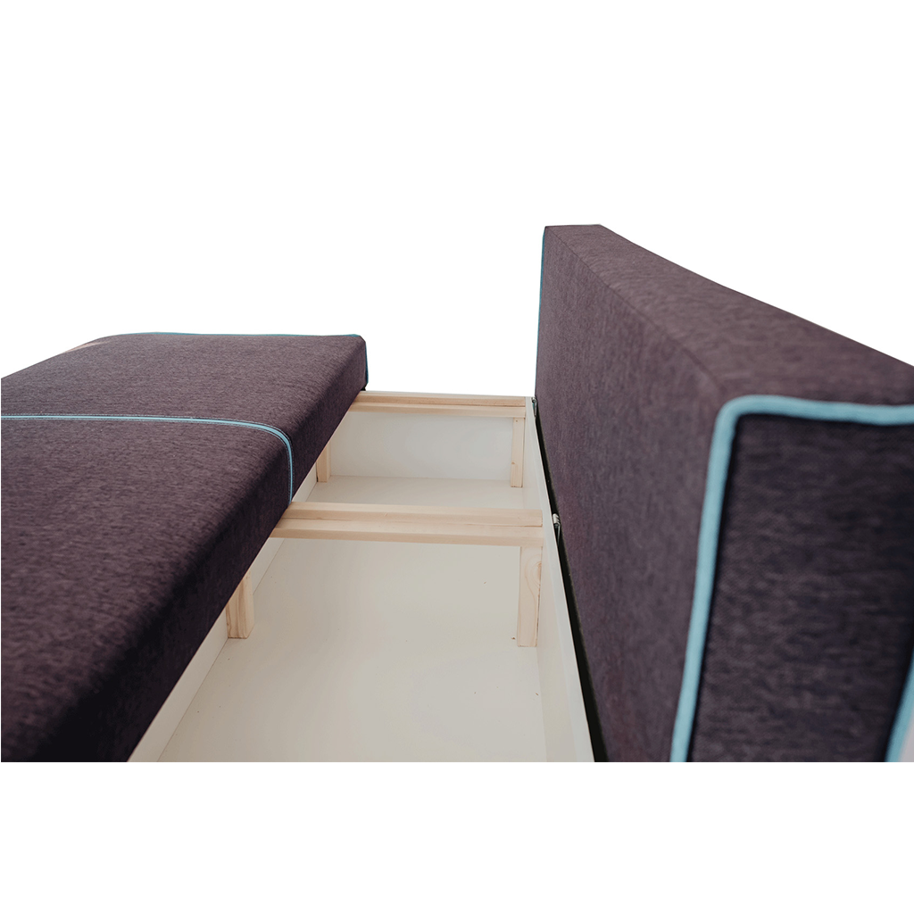 ESF Broadway Modern Brown Fabric Sofa W/ Adjustable Headrests