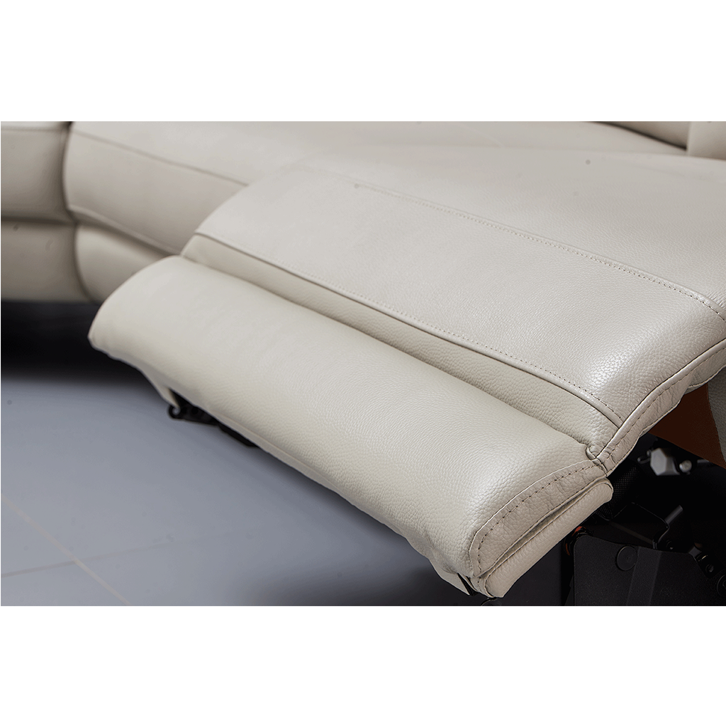 ESF 951 Modern Sectional with Electric Recliner in Light Gray