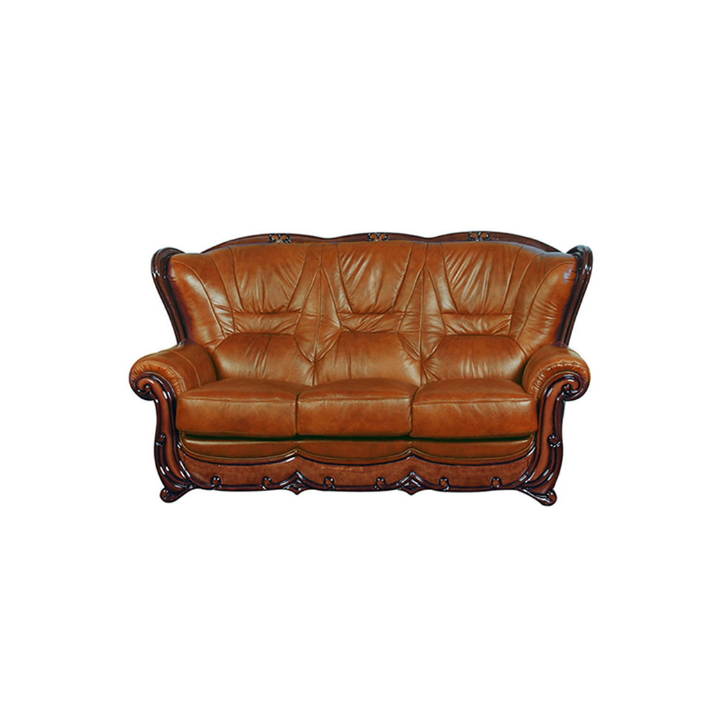 ESF 100 Loveseat in Cognac Italian Leather