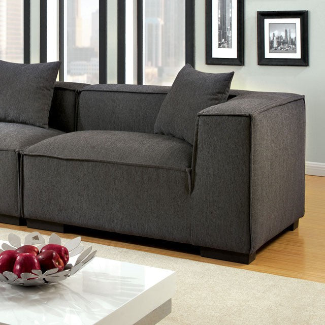 Furniture of America LANGDON RIGHT CHAIR Modular Design, Large Padded Arms and Pillows Included