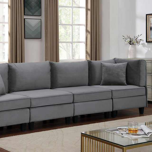 Furniture of America SANDRINE LARGE SOFA Tight Back Cushions Pillows Included