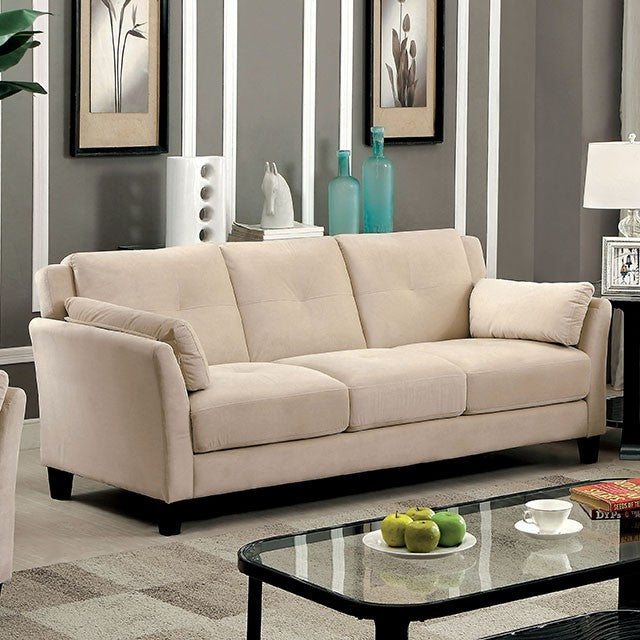 Furniture of America YSABEL SOFA Cushioned Inside Armrests, Tufted Cushions and Fitted Back Pillows