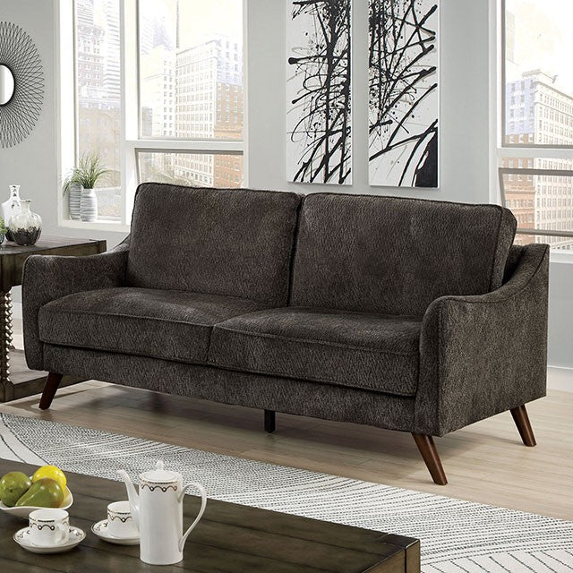 Furniture of America MAXIME SOFA, Matching Welt & Curved Track Arms