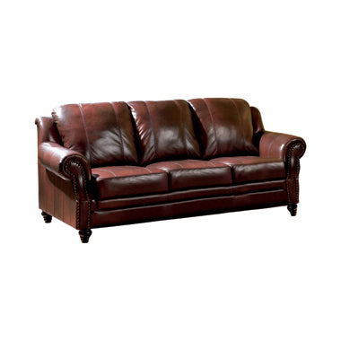 Coaster Princeton Rolled Arm Sofa Burgundy
