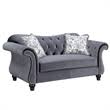 Furniture of America JOLANDA LOVE SEAT Button Tufted Design & Nailhead Trim Pillows Included